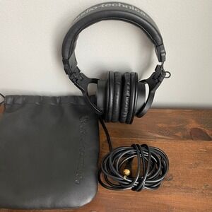 Audio Technica ATH M30x Black Over Ear Studio Monitor Headphones Tested working